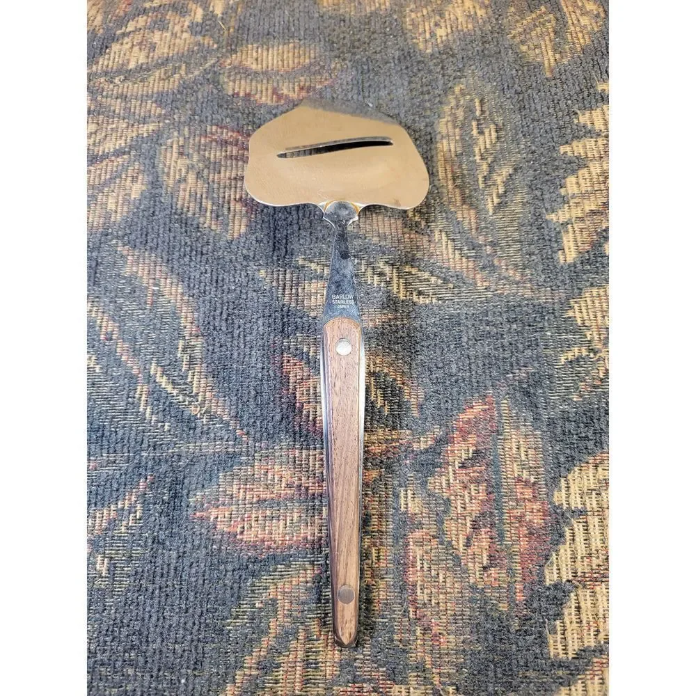 Vintage Barlow Stainless Steel Wood Handled Cheese Knife